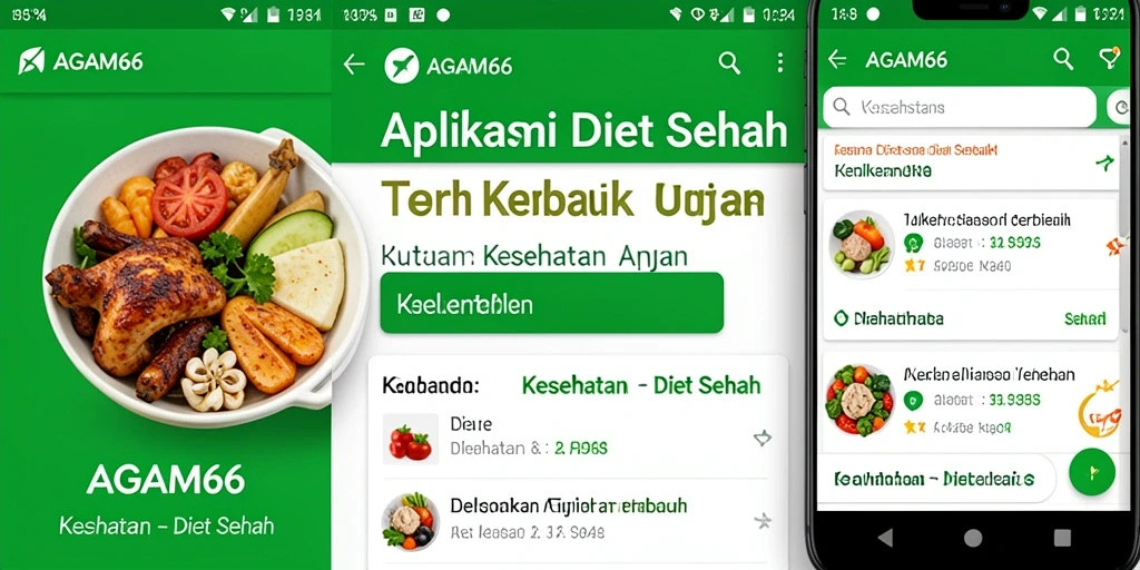 Tampilan antarmuka AGAM66 dengan fitur Diet Sehat yang menarik.