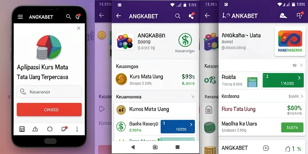 Antarmuka utama ANGKABET dengan grafik nilai tukar mata uang.