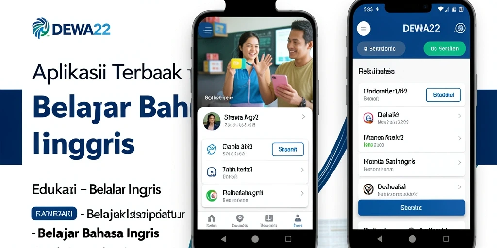 Tampilan antarmuka DEWA22 yang menarik untuk belajar bahasa Inggris.