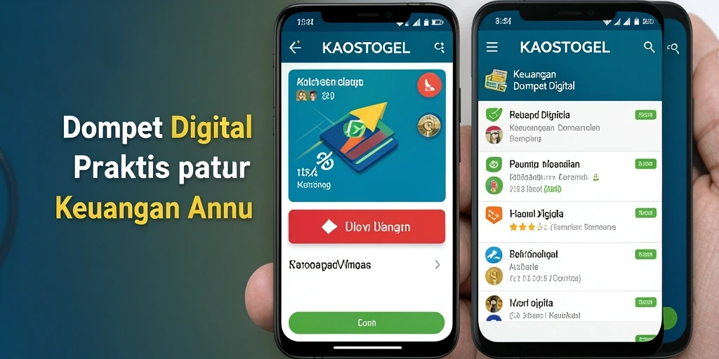 Tampilan antarmuka KAOSTOGEL yang intuitif dan modern untuk Dompet Digital.