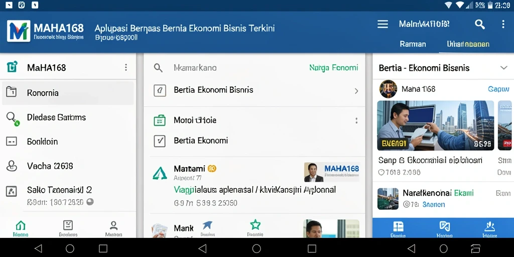 Tampilan antarmuka MAHA168 yang menarik dan informatif.
