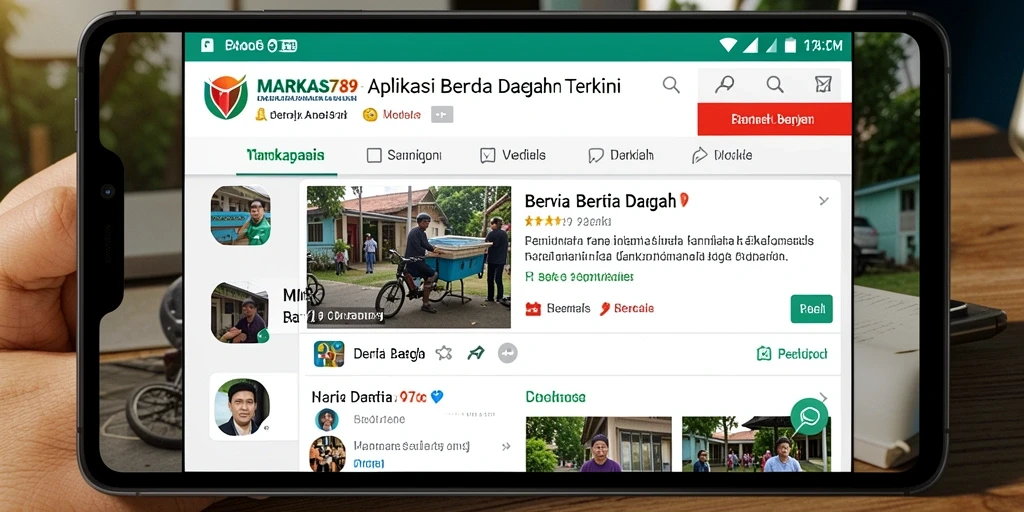Tampilan antarmuka aplikasi MARKAS789 yang menarik dan informatif.