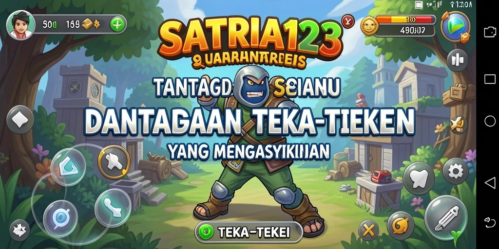 Tampilan antarmuka Teka-Teki yang menarik dan interaktif dari SATRIA123.
