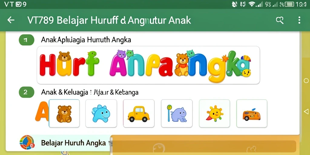 Tampilan antarmuka VT789 yang ceria dan edukatif.